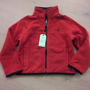 Little Boys Nautica red zip up jacket 3T